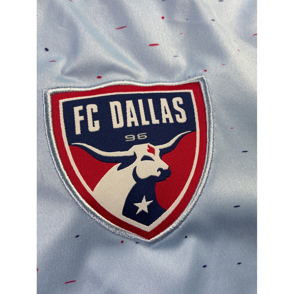 FC Dallas Adidas MLS Soccer Jersey Mens Medium Light Blue Aeroready Primegreen - Picture 4 of 14